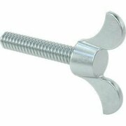 BSC PREFERRED Zinc-Plated Iron Wing-Head Thumb Screw 10-24 Thread Size 1 Long 91404A510
